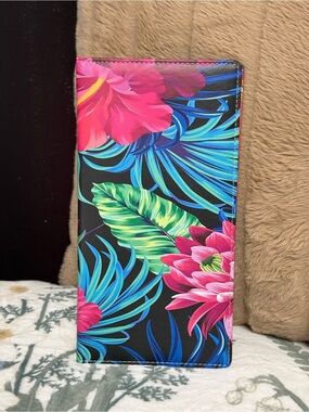 🌺 Vibrant Tropical Floral Server Book Guest Check Organizer🌴